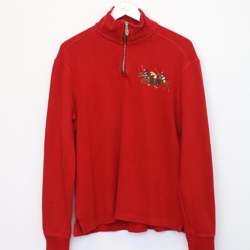 Polo Ralph Lauren red pull on sweater size XlArge